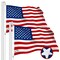 G128 2 Pack: 15x25 Ft American USA Flag Deluxe TearProof Series, Featuring Super Tough Spun Polyester, Embroidered Stars, For Outside High Winds